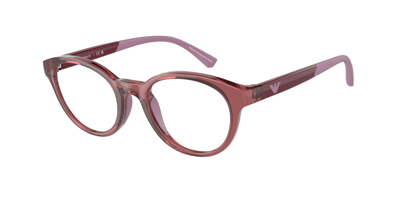 Emporio Armani Kids 3205 Eyeglasses - Transparent Pink - view 3